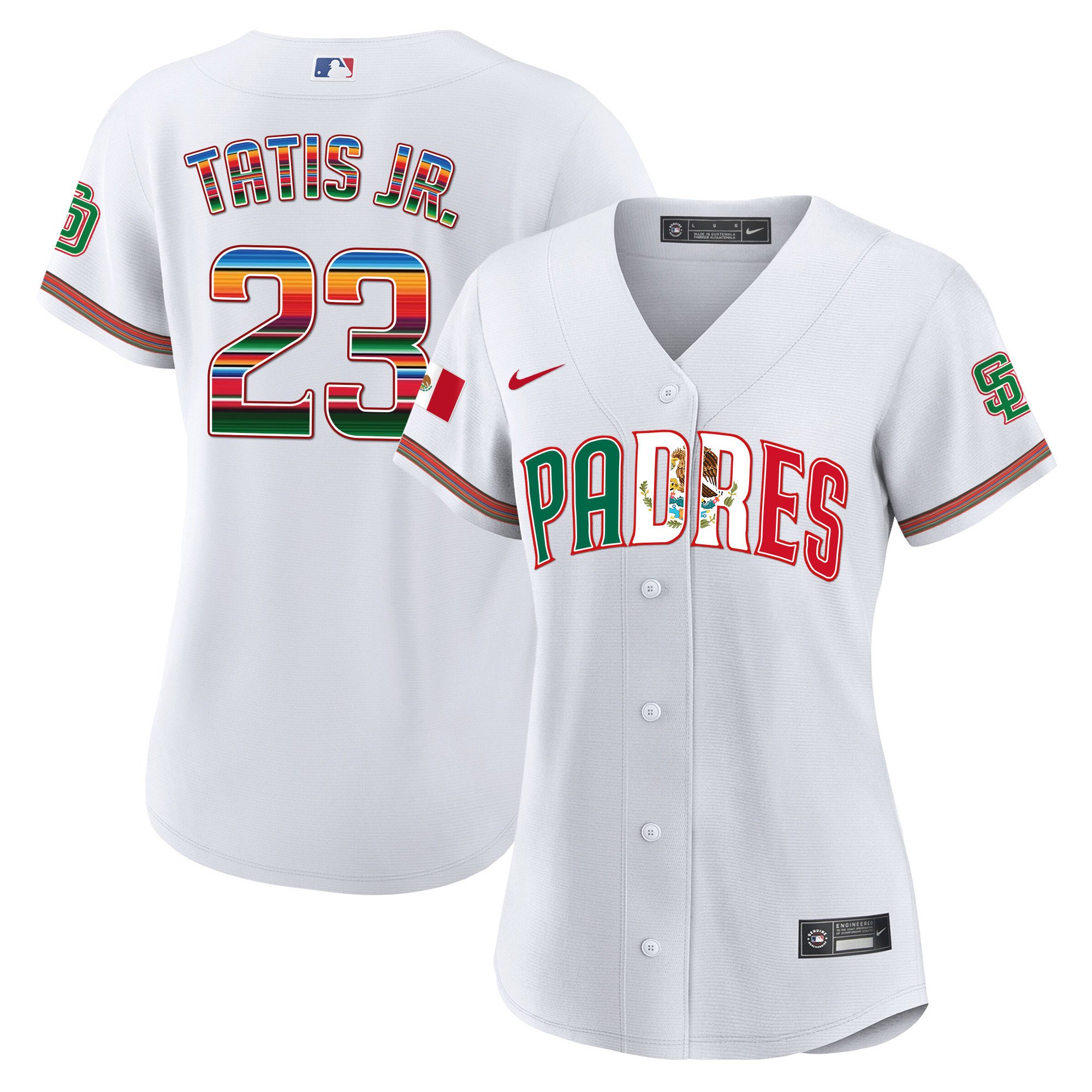 Women's San Diego Padres Mexico Cool Base Limited Jersey V2 - All Stitched