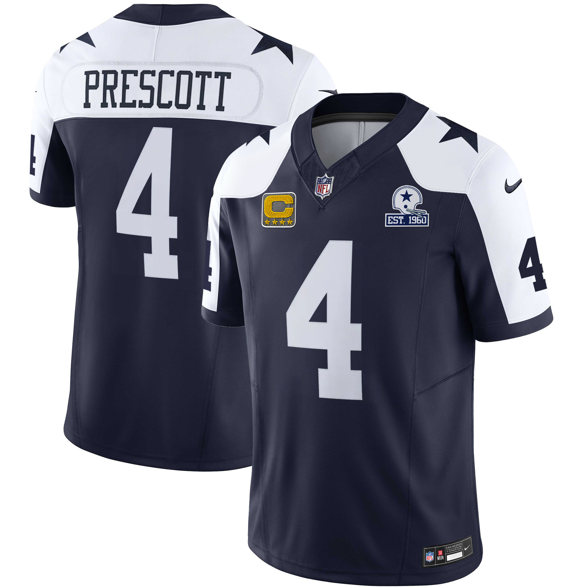 Men's Cowboys Throwback Limited Vapor Jersey - All Stitched - Image 8