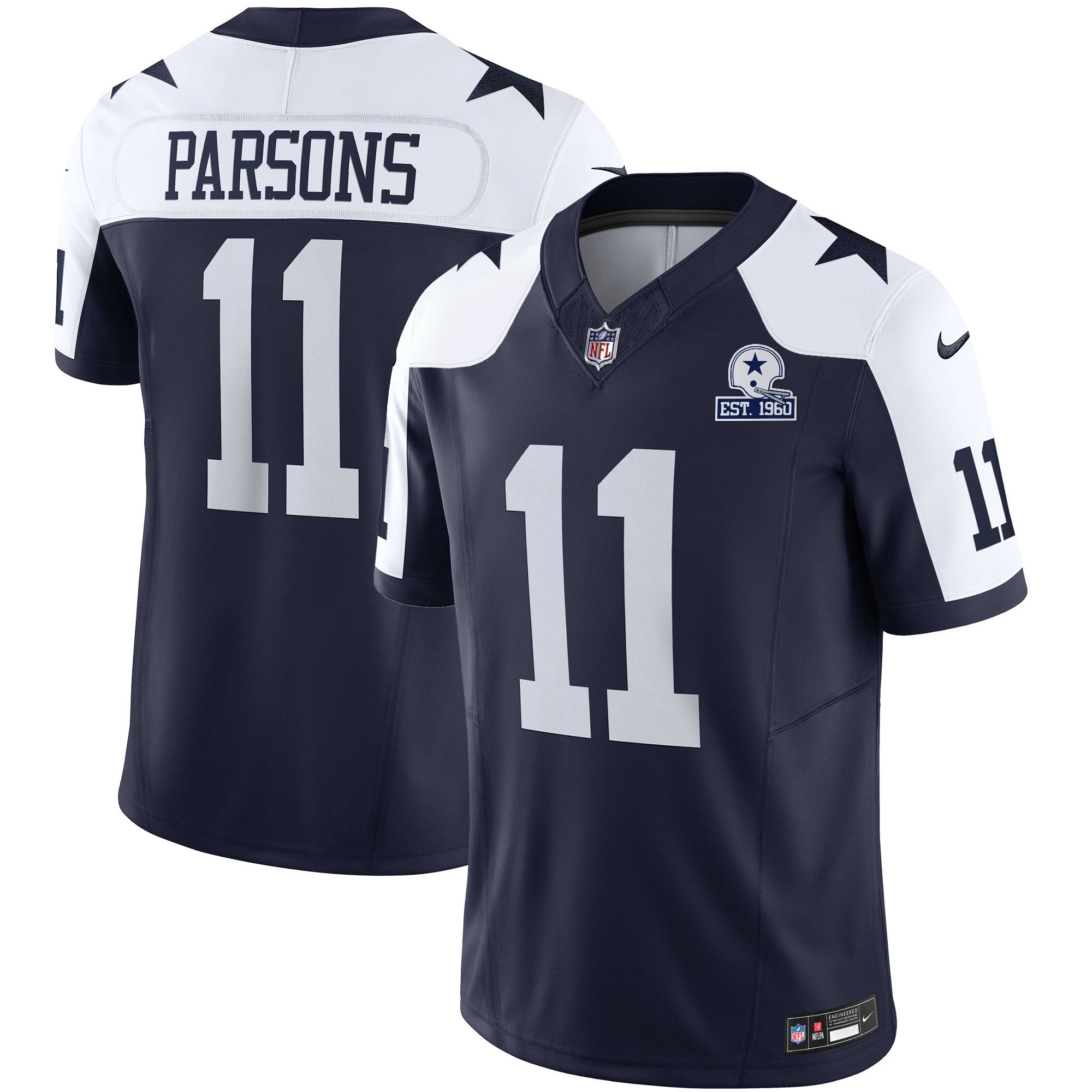 Men's Cowboys Throwback Limited Vapor Jersey - All Stitched - Image 7