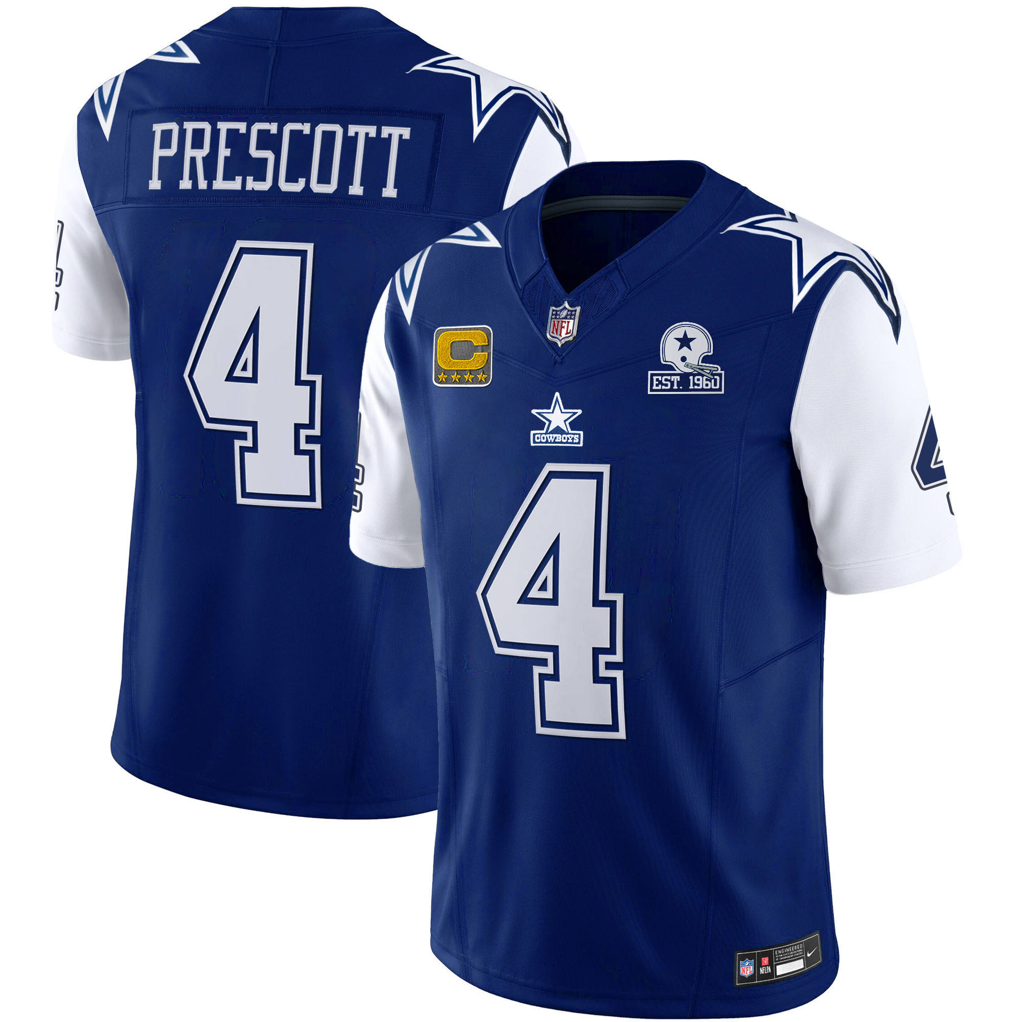 Men's Cowboys Throwback Limited Vapor Jersey - All Stitched - Image 2