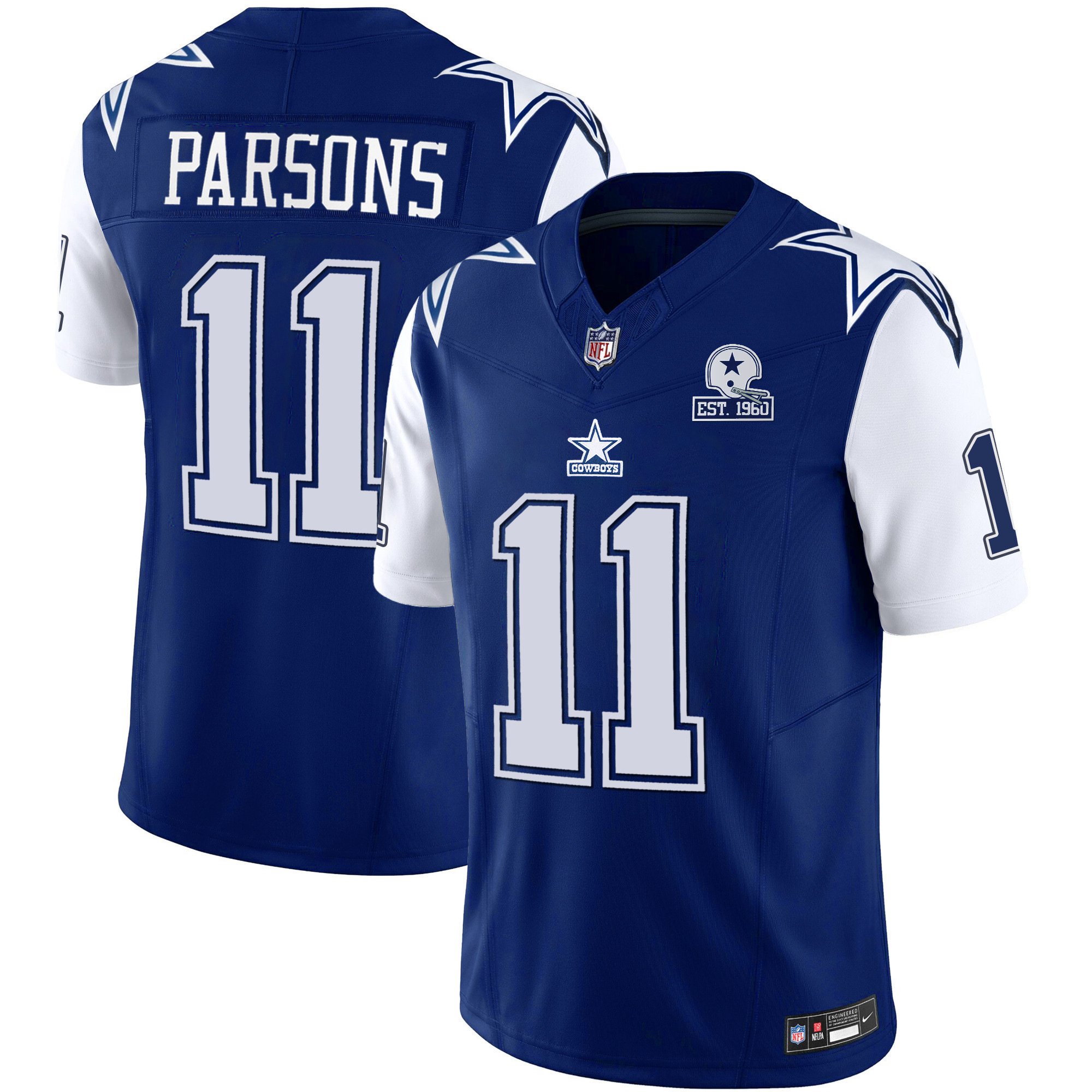 Men's Cowboys Throwback Limited Vapor Jersey - All Stitched