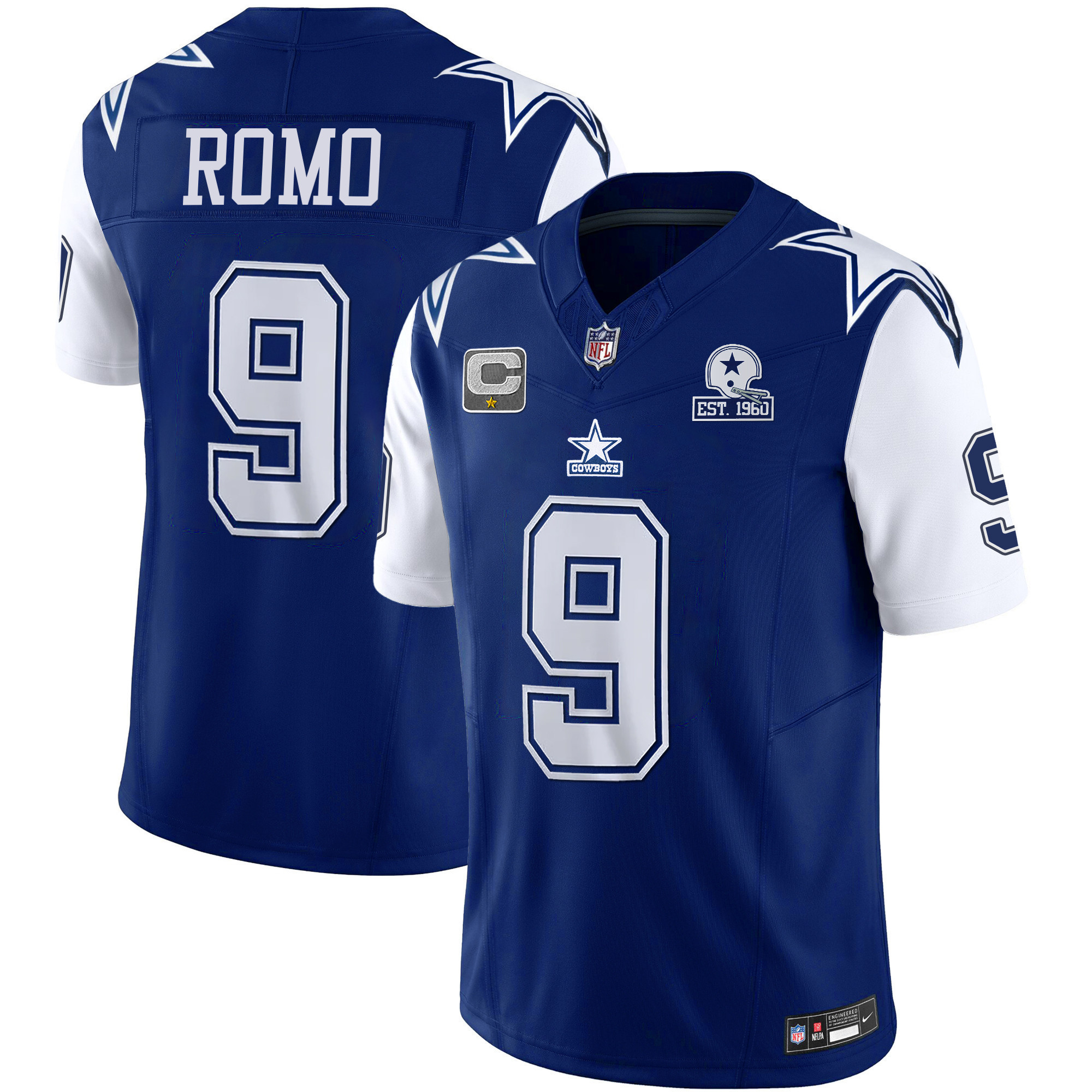 Men's Cowboys Throwback Limited Vapor Jersey - All Stitched - Image 5