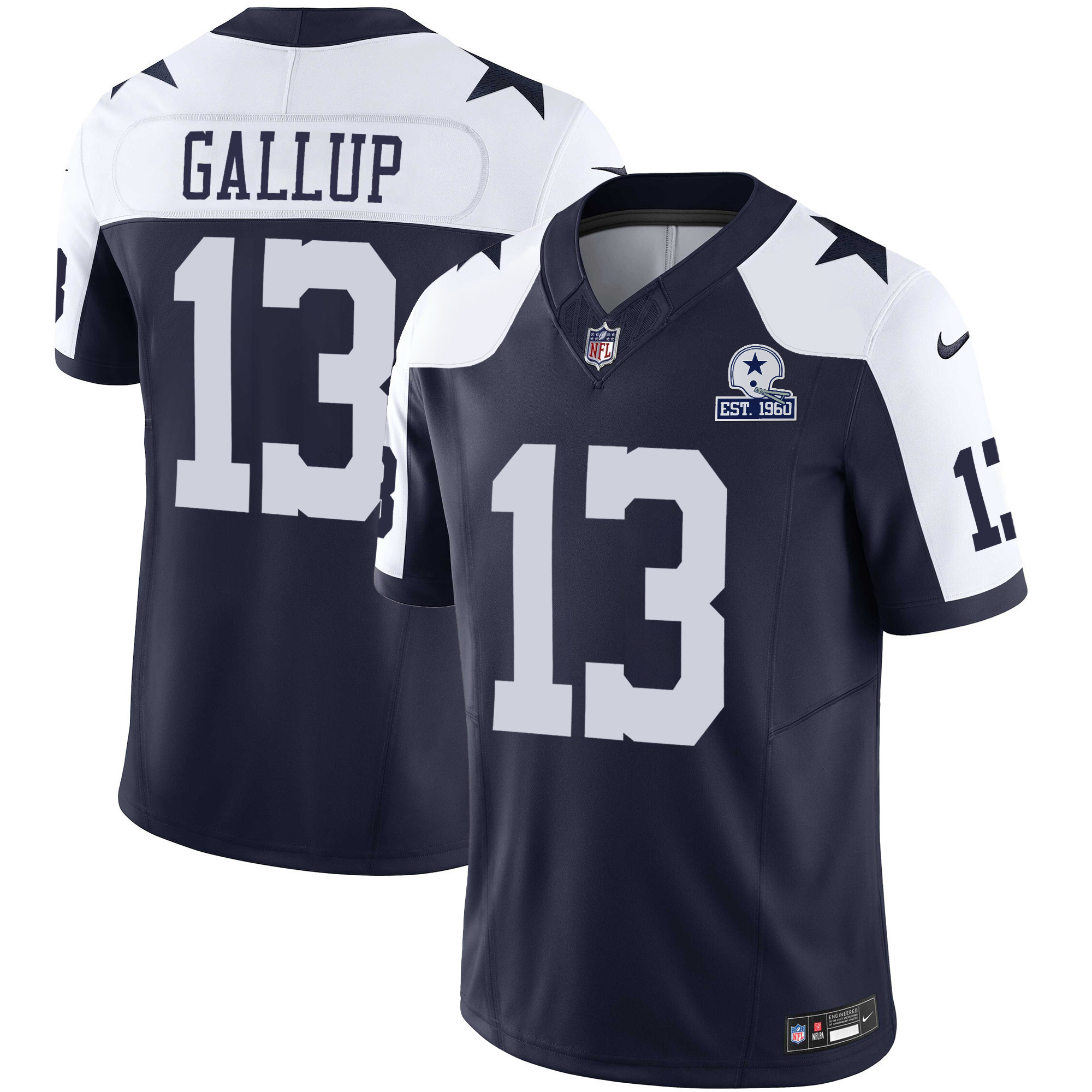 Men's Cowboys Throwback Limited Vapor Jersey - All Stitched - Image 12