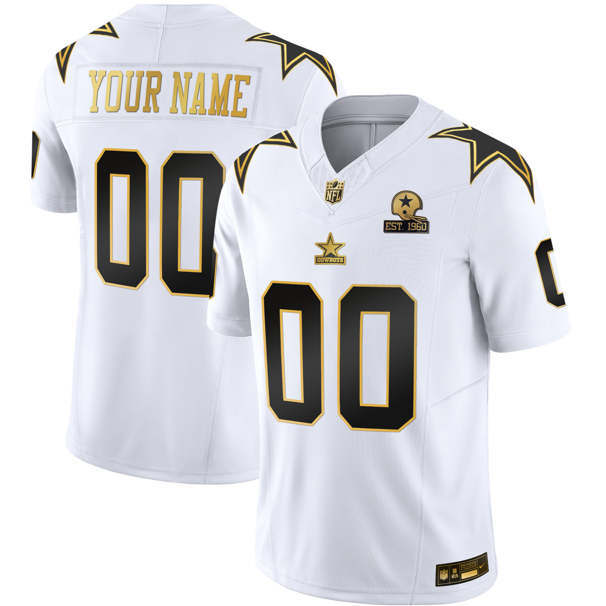 Cowboys Throwback Limited Vapor Custom Jersey - All Stitched - Image 9