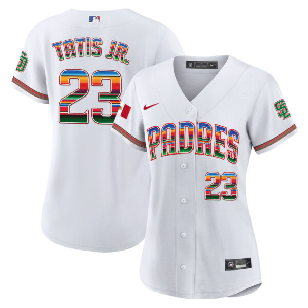 Women's San Diego Padres Mexico Cool Base Limited Jersey - All Stitched