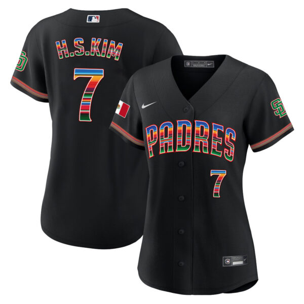 Women's San Diego Padres Mexico Cool Base Limited Jersey - All Stitched - Image 11