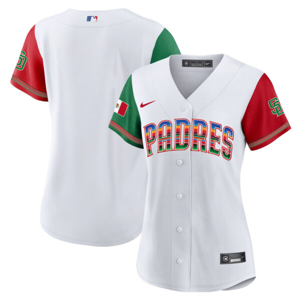 Women's San Diego Padres Mexico Cool Base Limited Jersey - All Stitched - Image 42