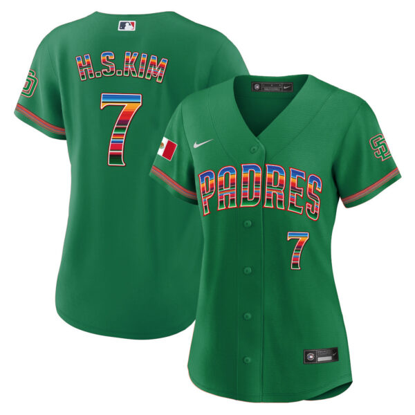 Women's San Diego Padres Mexico Cool Base Limited Jersey - All Stitched - Image 25