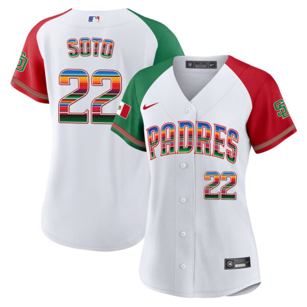 Women's San Diego Padres Mexico Cool Base Limited Jersey - All Stitched - Image 31