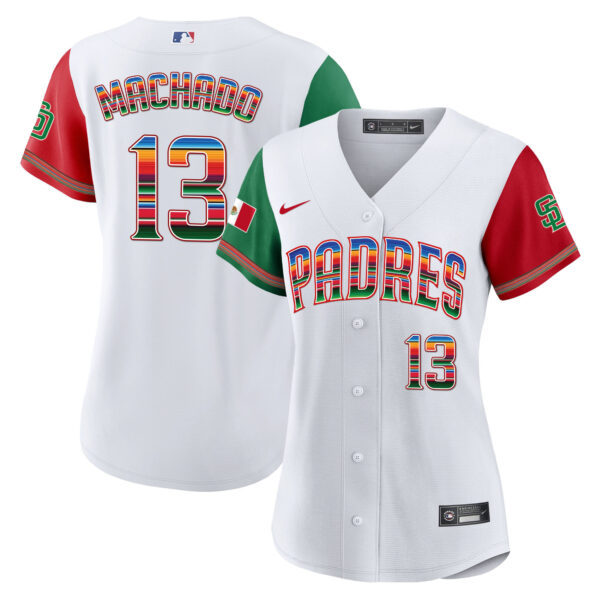 Women's San Diego Padres Mexico Cool Base Limited Jersey - All Stitched - Image 37