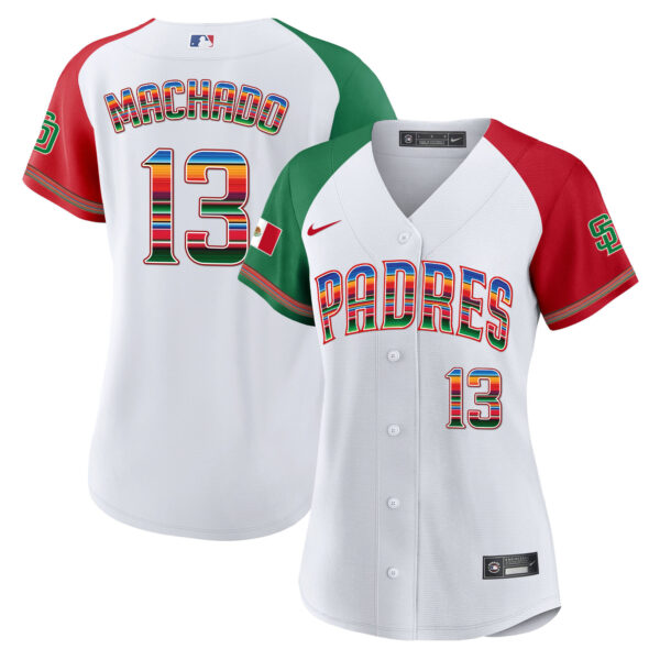 Women's San Diego Padres Mexico Cool Base Limited Jersey - All Stitched - Image 30