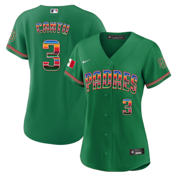 Women's San Diego Padres Mexico Cool Base Limited Jersey - All Stitched - Image 27