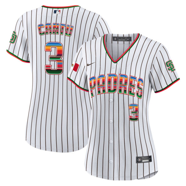 Women's San Diego Padres Mexico Cool Base Limited Jersey - All Stitched - Image 20
