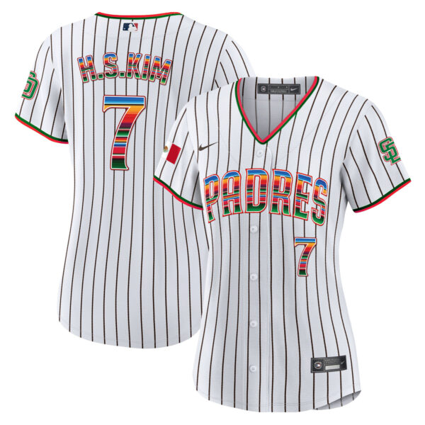 Women's San Diego Padres Mexico Cool Base Limited Jersey - All Stitched - Image 18