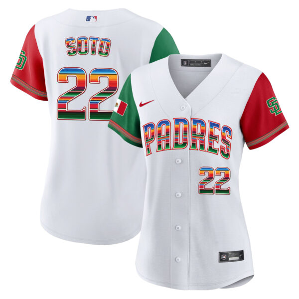 Women's San Diego Padres Mexico Cool Base Limited Jersey - All Stitched - Image 38