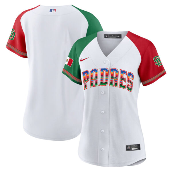 Women's San Diego Padres Mexico Cool Base Limited Jersey - All Stitched - Image 35