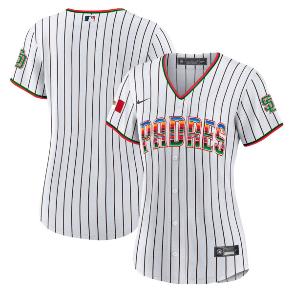 Women's San Diego Padres Mexico Cool Base Limited Jersey - All Stitched - Image 21