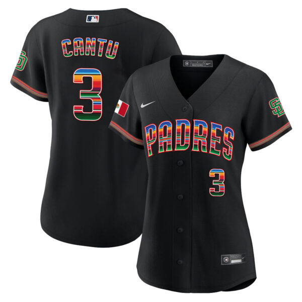 Women's San Diego Padres Mexico Cool Base Limited Jersey - All Stitched - Image 13