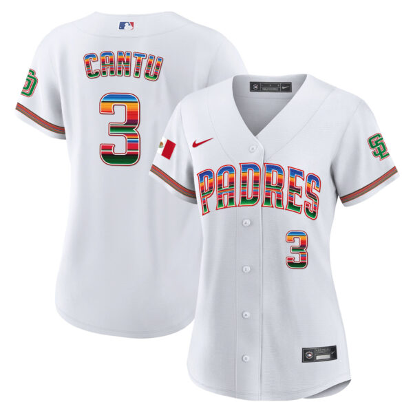Women's San Diego Padres Mexico Cool Base Limited Jersey - All Stitched - Image 6
