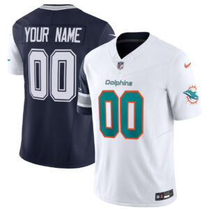 Miami Dolphins Mix Dallas Cowboys Custom Jersey - All Stitched