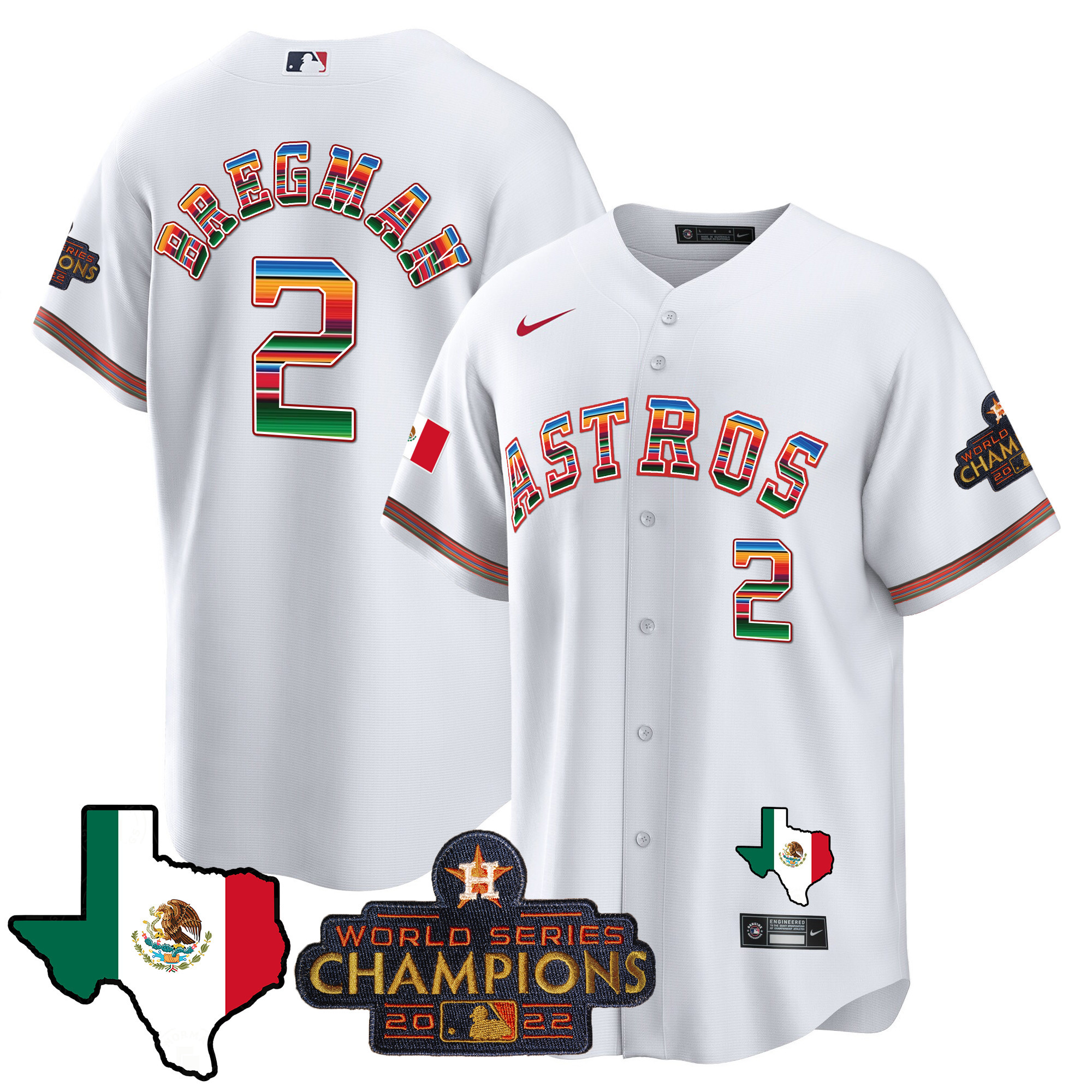 Men's Astros Mexico Texas Map Cool Base Jersey - All Stitched - Image 10