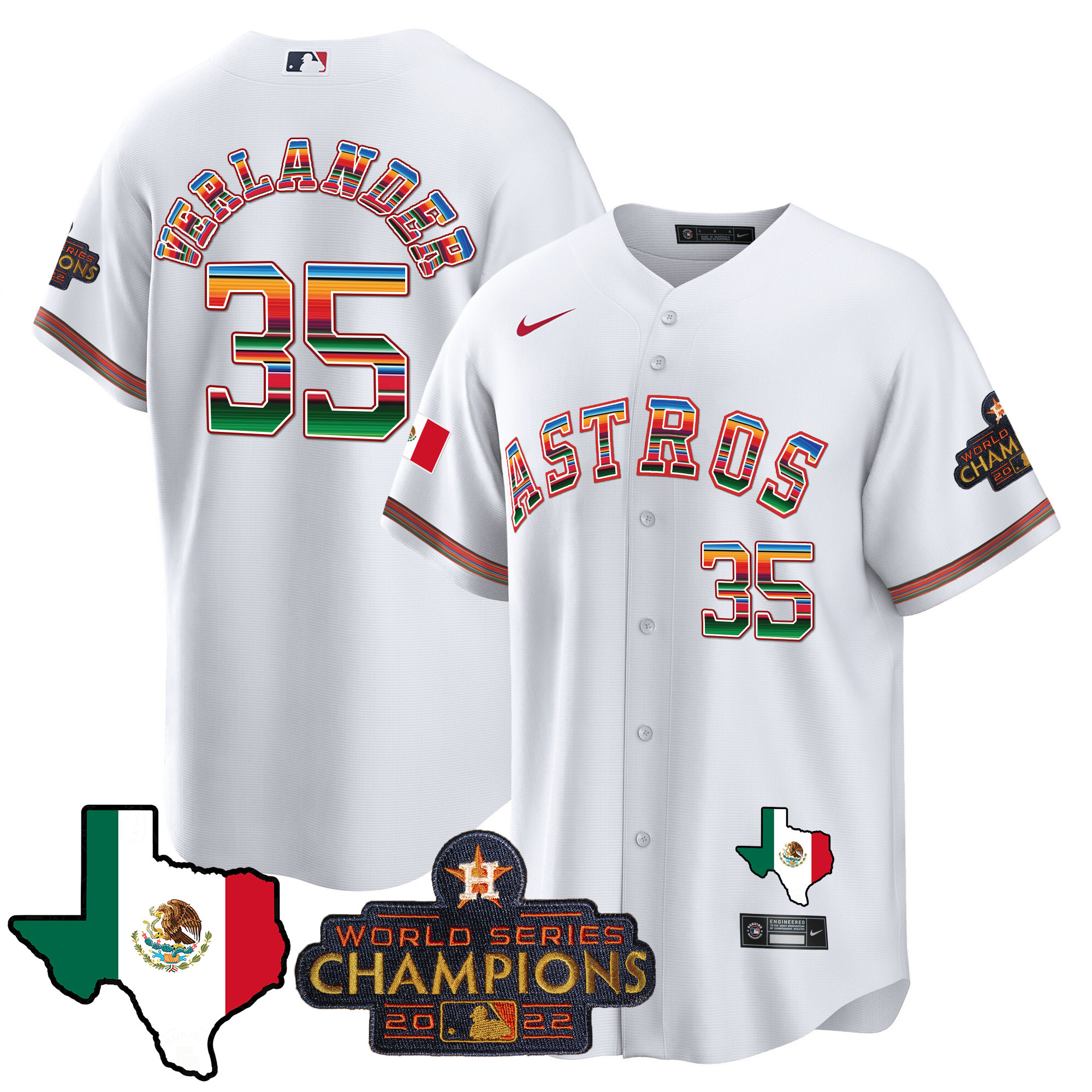 Men's Astros Mexico Texas Map Cool Base Jersey - All Stitched - Image 13
