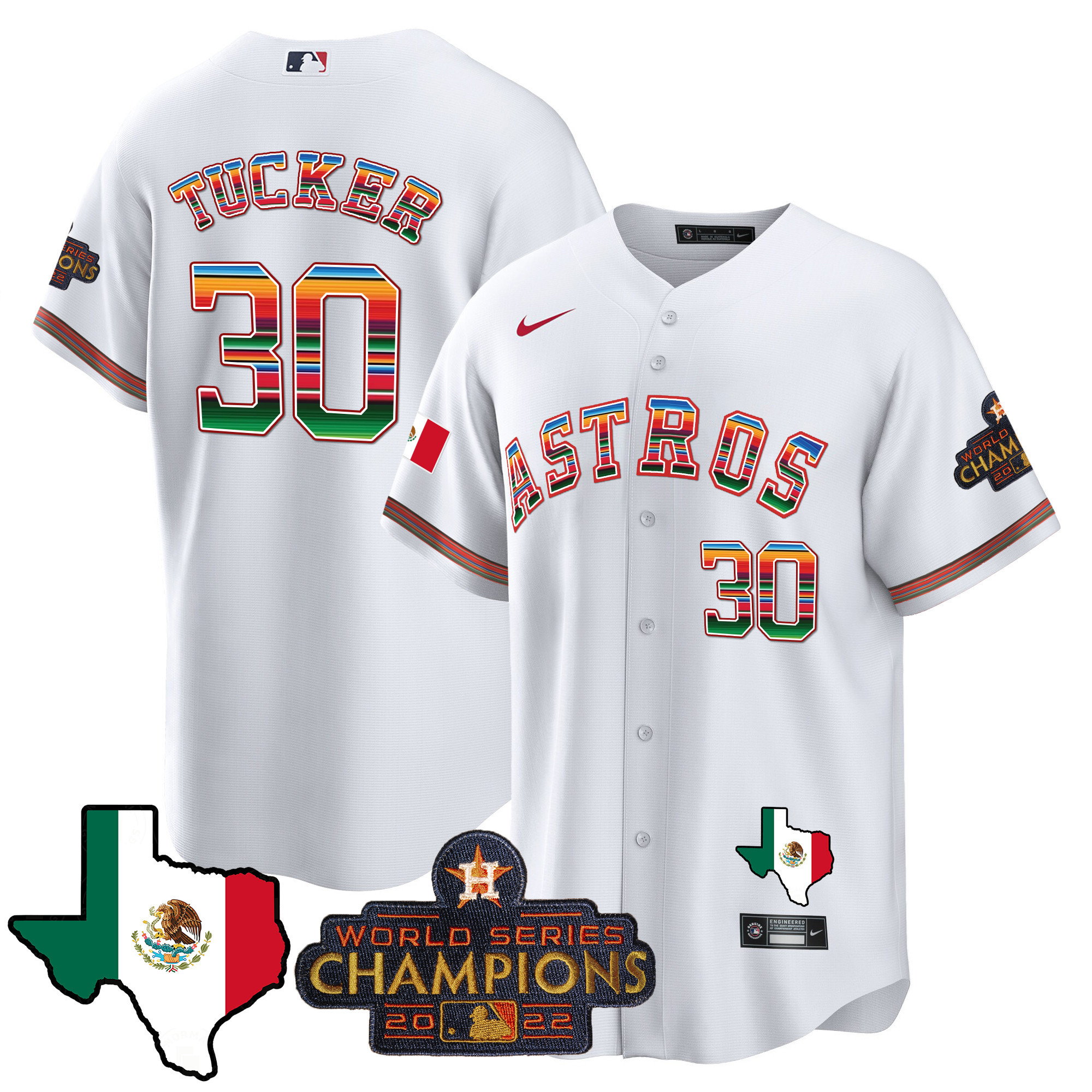 Men's Astros Mexico Texas Map Cool Base Jersey - All Stitched - Image 14