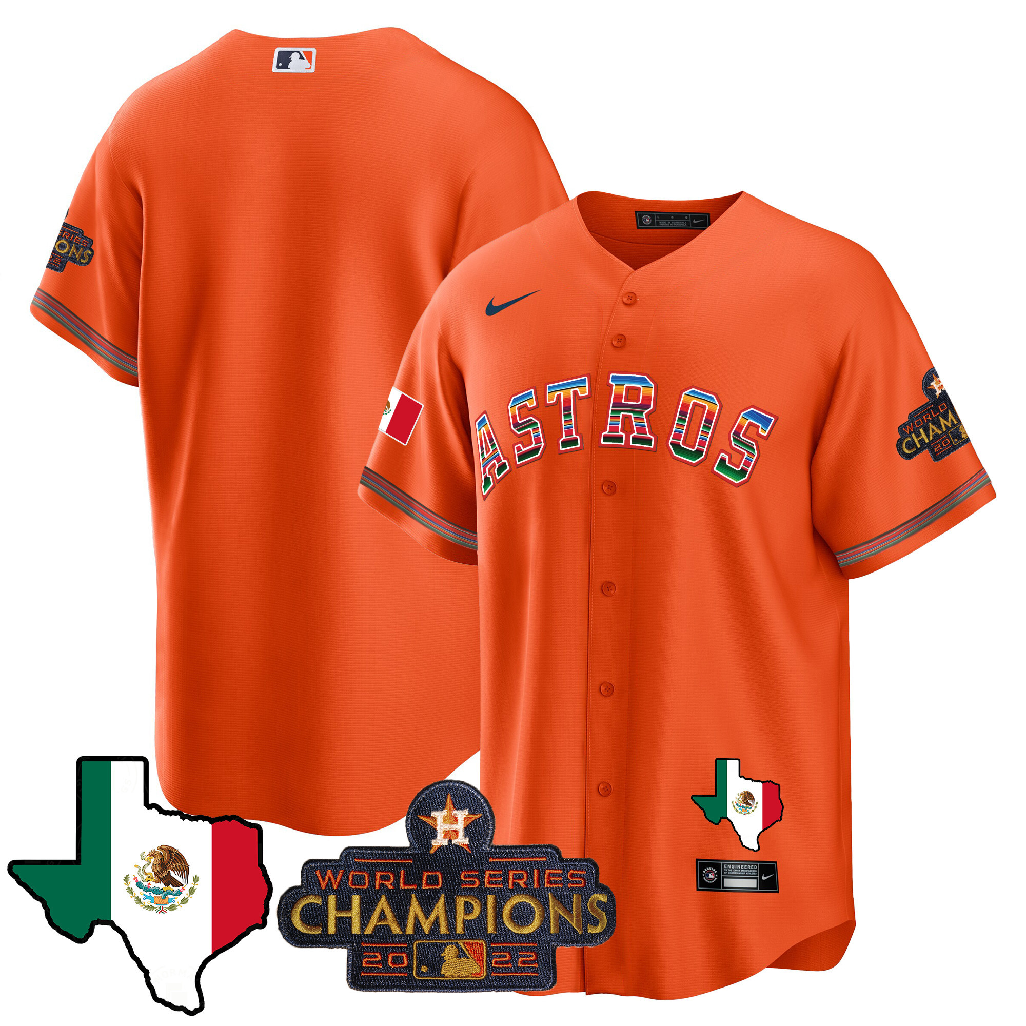 Men's Astros Mexico Texas Map Cool Base Jersey - All Stitched - Image 24