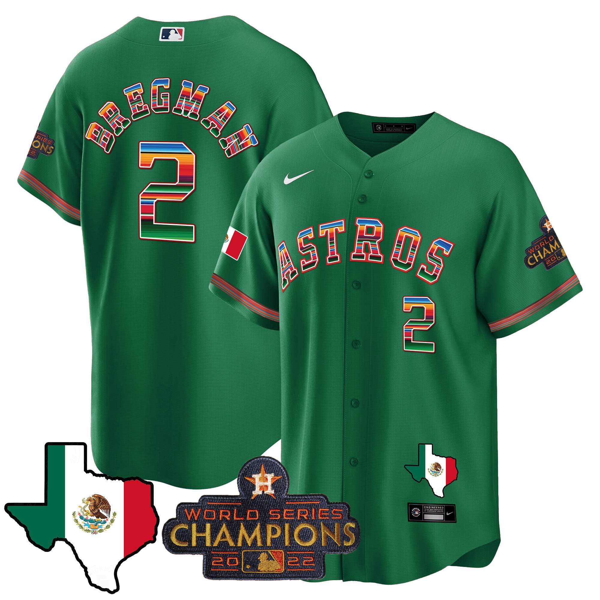 Men's Astros Mexico Texas Map Cool Base Jersey - All Stitched - Image 26