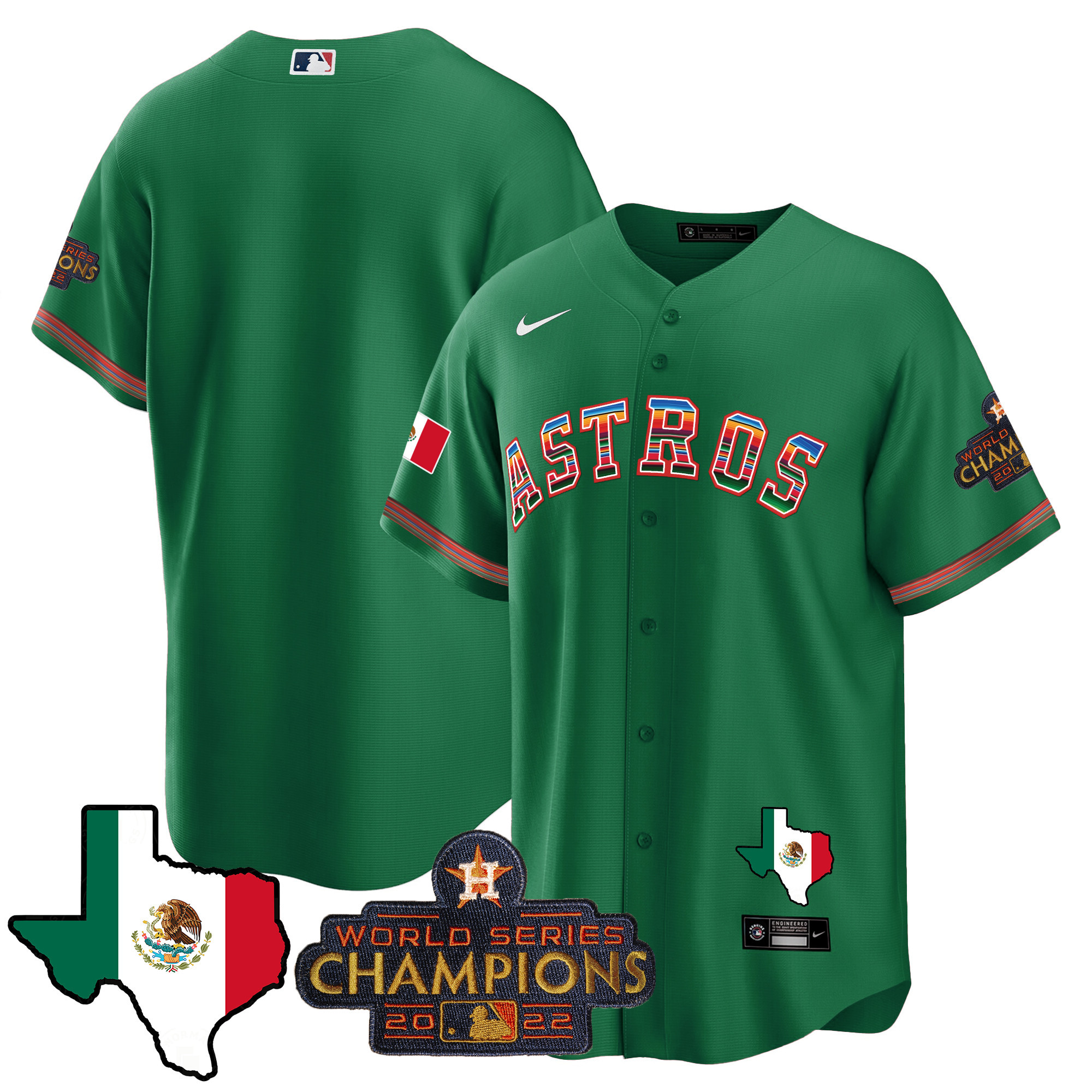 Men's Astros Mexico Texas Map Cool Base Jersey - All Stitched - Image 32