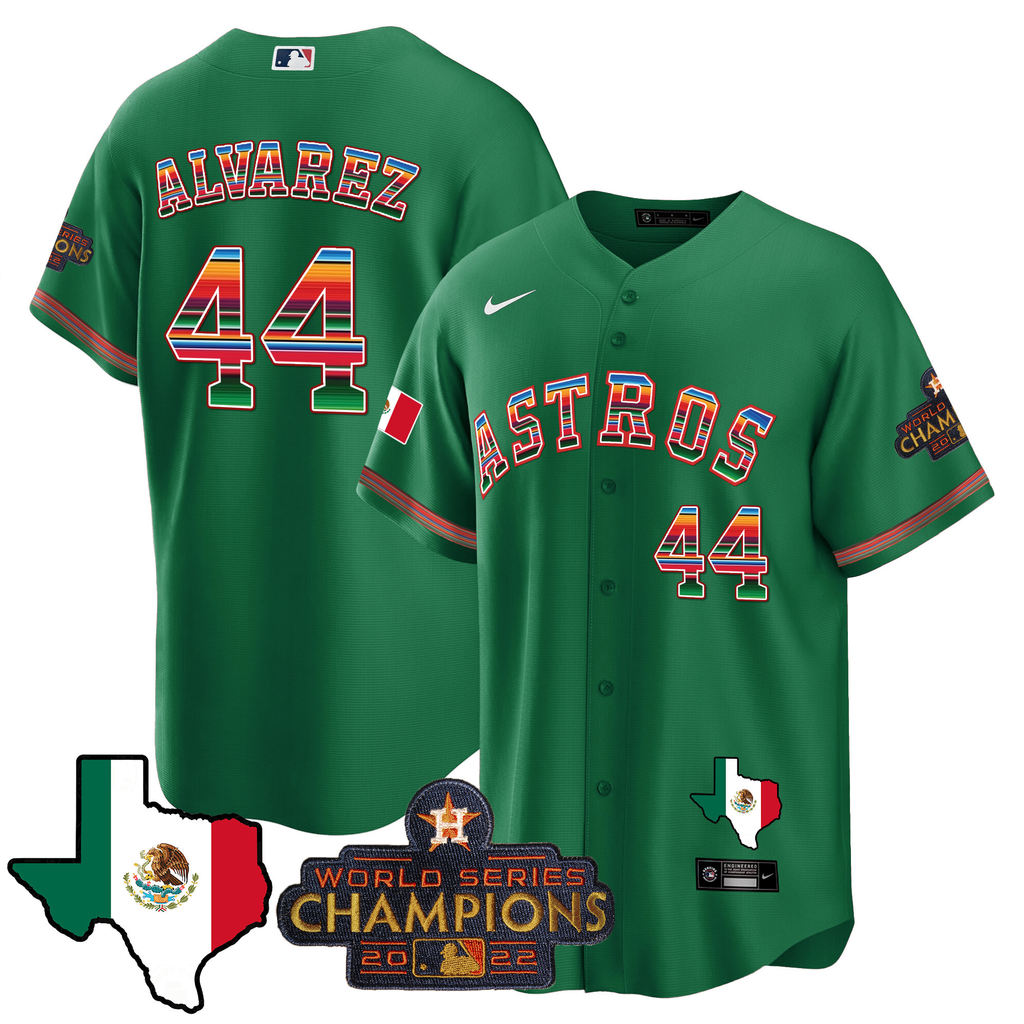 Men's Astros Mexico Texas Map Cool Base Jersey - All Stitched - Image 28