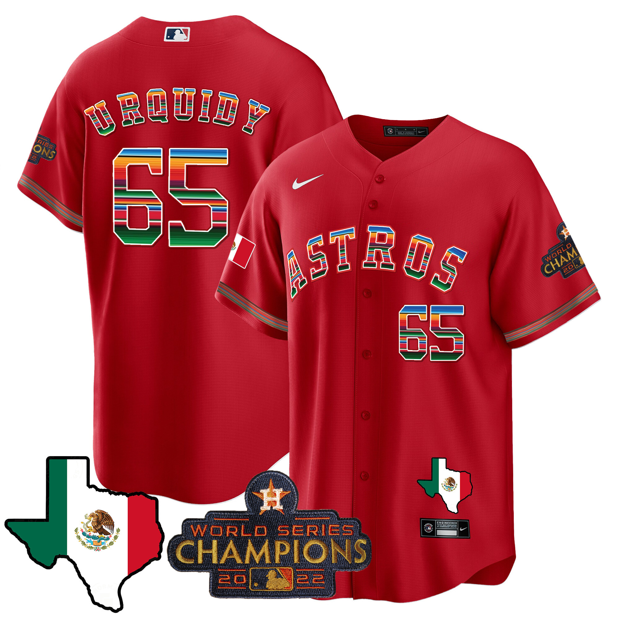 Men's Astros Mexico Texas Map Cool Base Jersey - All Stitched - Image 39