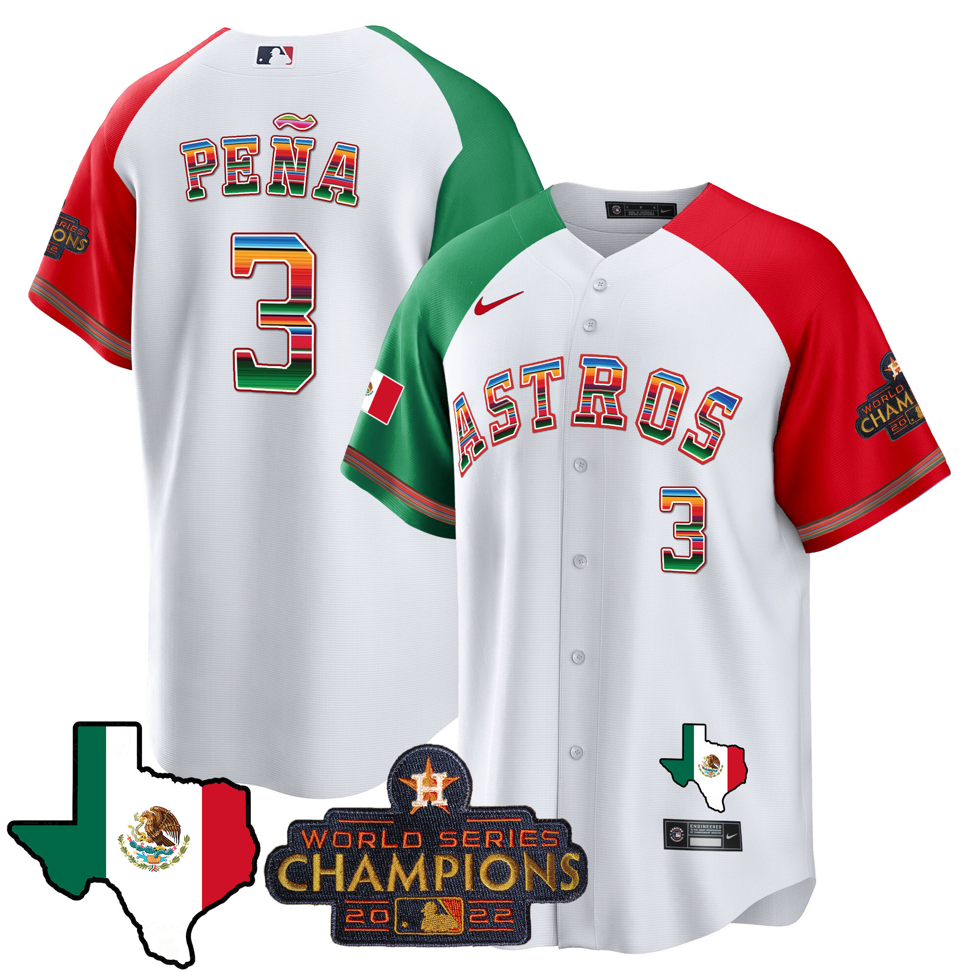 Men's Astros Mexico Texas Map Cool Base Jersey - All Stitched - Image 41