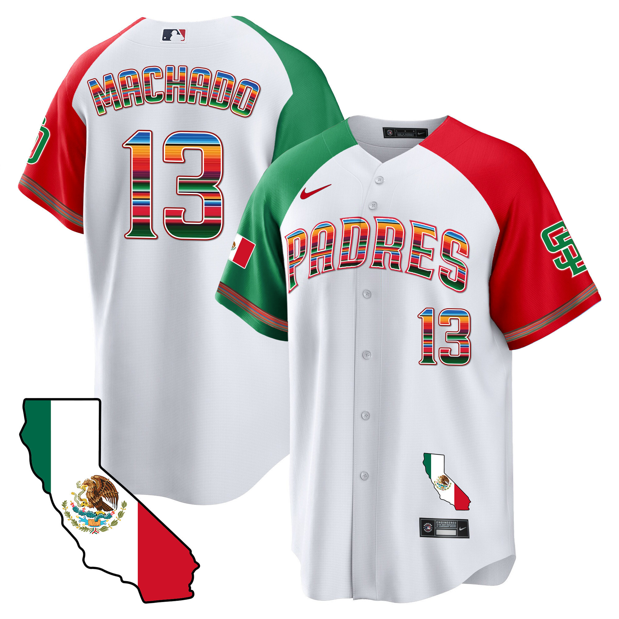 Men's Padres California Map Cool Base Jersey - All Stitched - Image 30