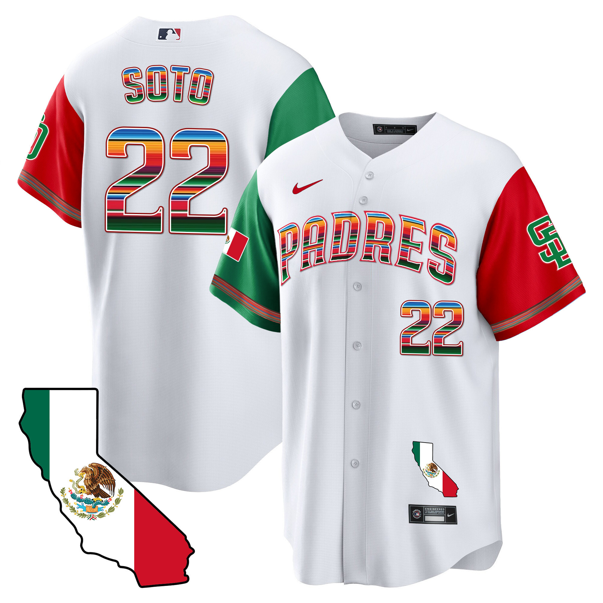 Men's Padres California Map Cool Base Jersey - All Stitched - Image 38