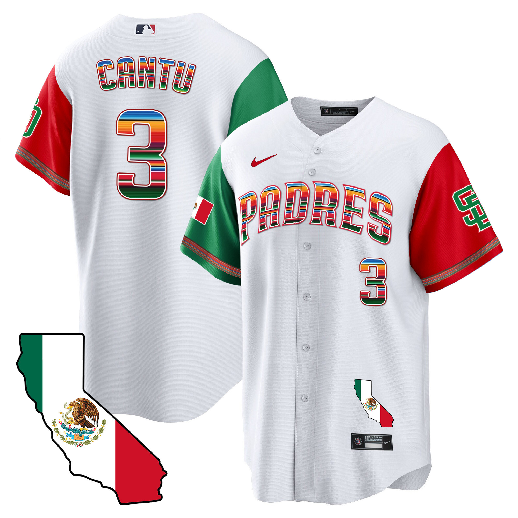 Men's Padres California Map Cool Base Jersey - All Stitched - Image 41