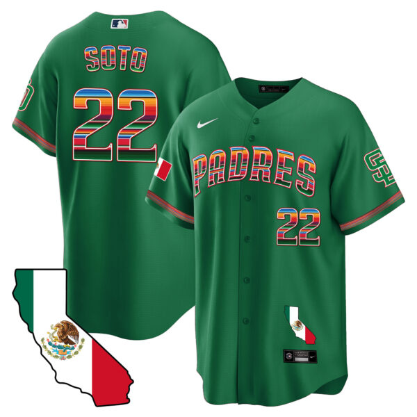 Men's Padres California Map Cool Base Jersey - All Stitched - Image 24