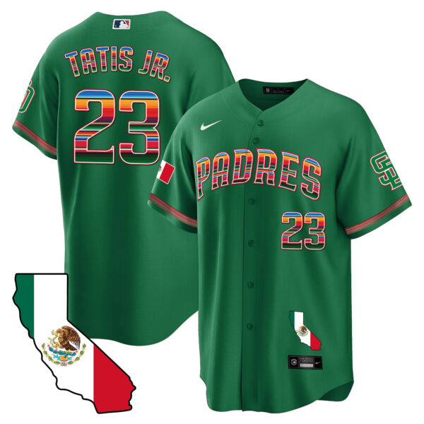Men's Padres California Map Cool Base Jersey - All Stitched - Image 22