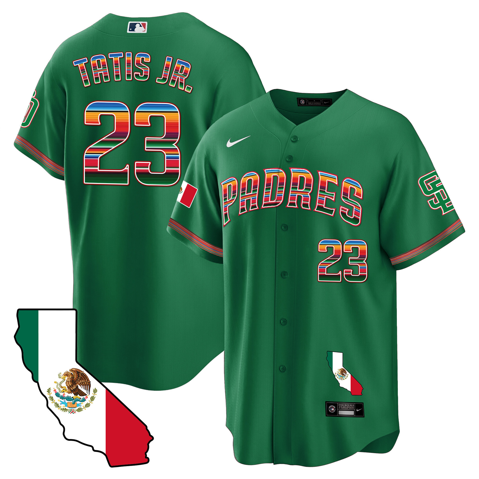 Men's Padres California Map Cool Base Jersey - All Stitched - Image 22