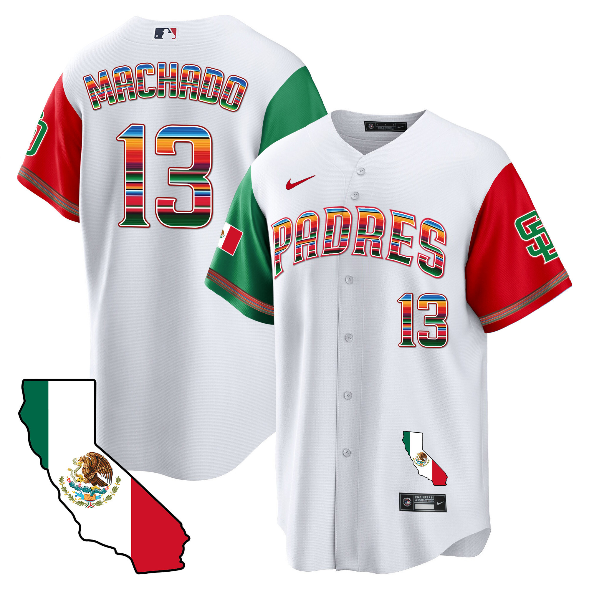 Men's Padres California Map Cool Base Jersey - All Stitched - Image 37
