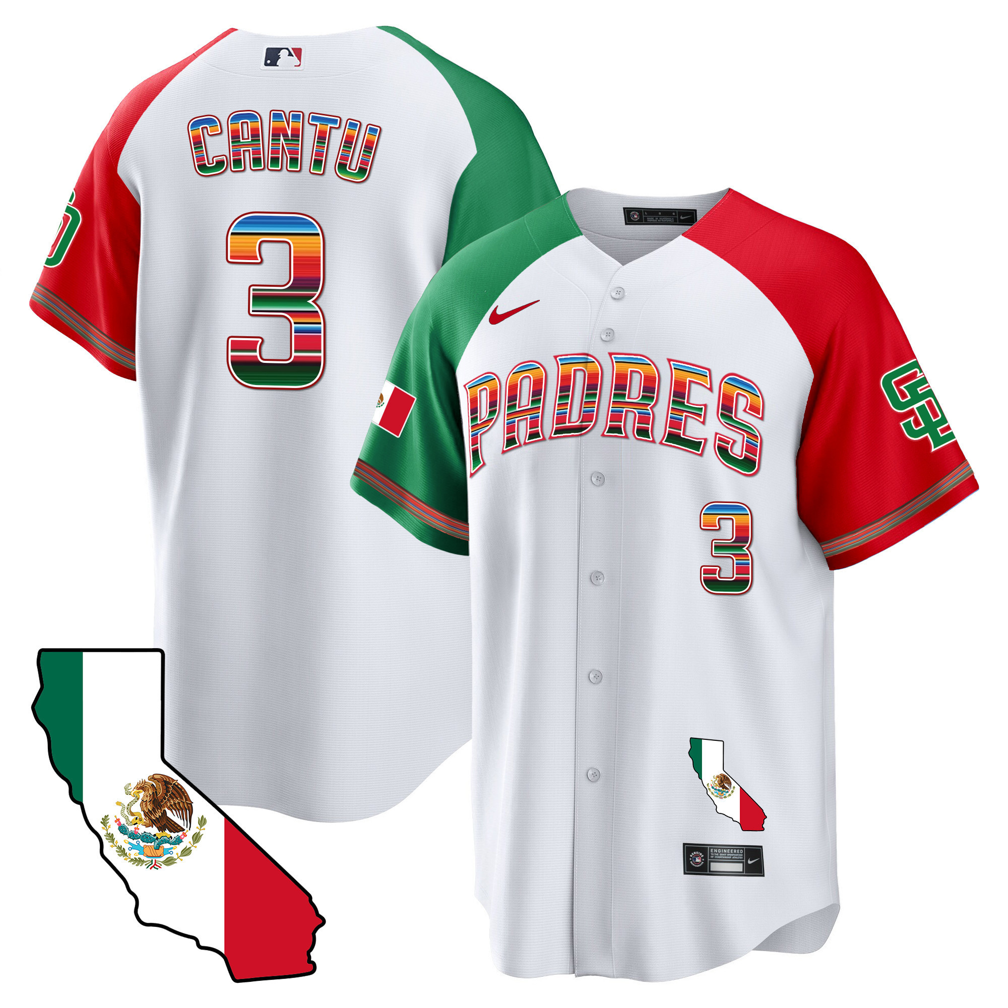 Men's Padres California Map Cool Base Jersey - All Stitched - Image 34