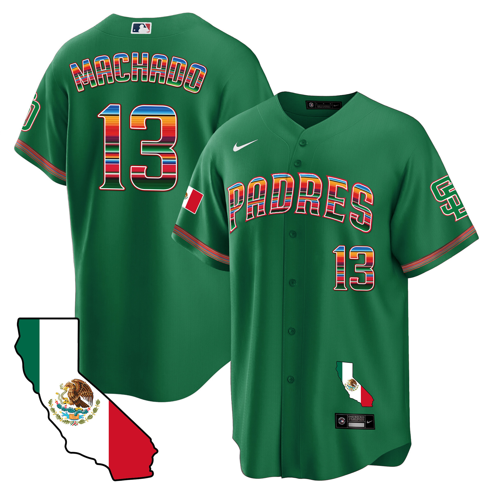 Men's Padres California Map Cool Base Jersey - All Stitched - Image 23