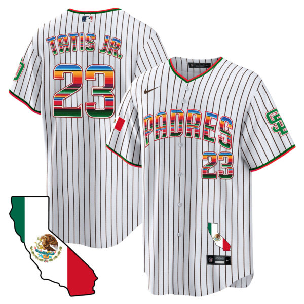 Men's Padres California Map Cool Base Jersey - All Stitched - Image 15