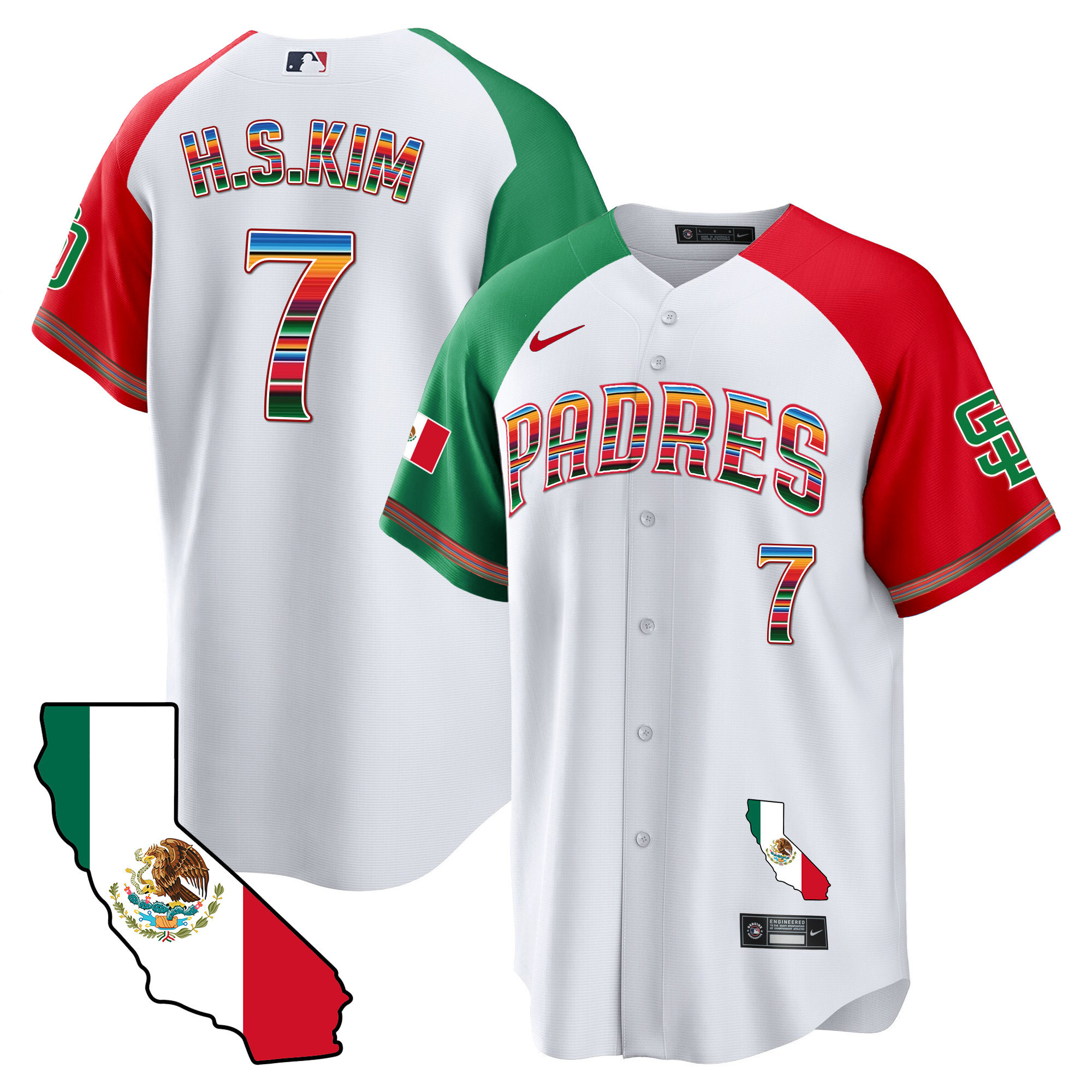Men's Padres California Map Cool Base Jersey - All Stitched - Image 32