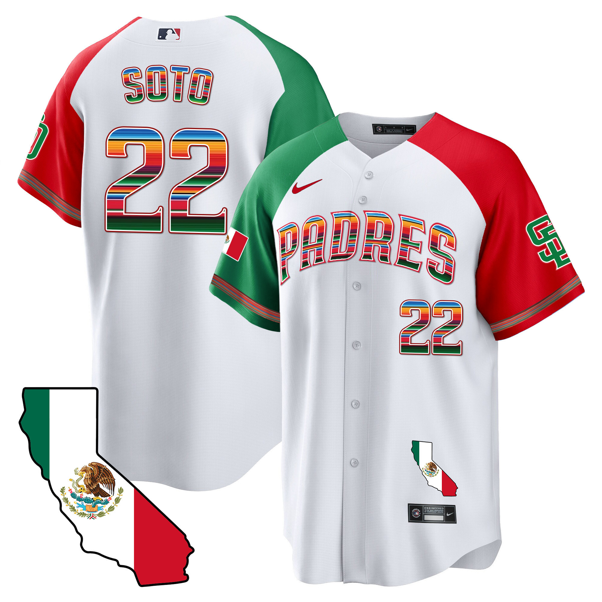 Men's Padres California Map Cool Base Jersey - All Stitched - Image 31