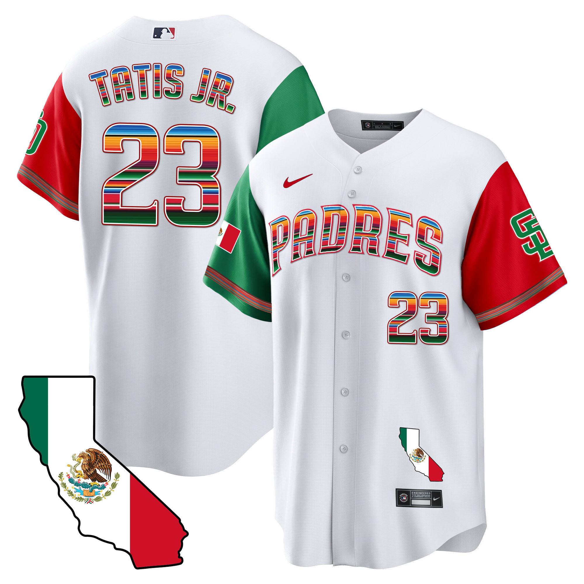 Men's Padres California Map Cool Base Jersey - All Stitched - Image 36
