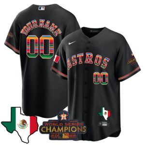 Astros Mexico Texas Map Cool Base Custom Jersey - All Stitched