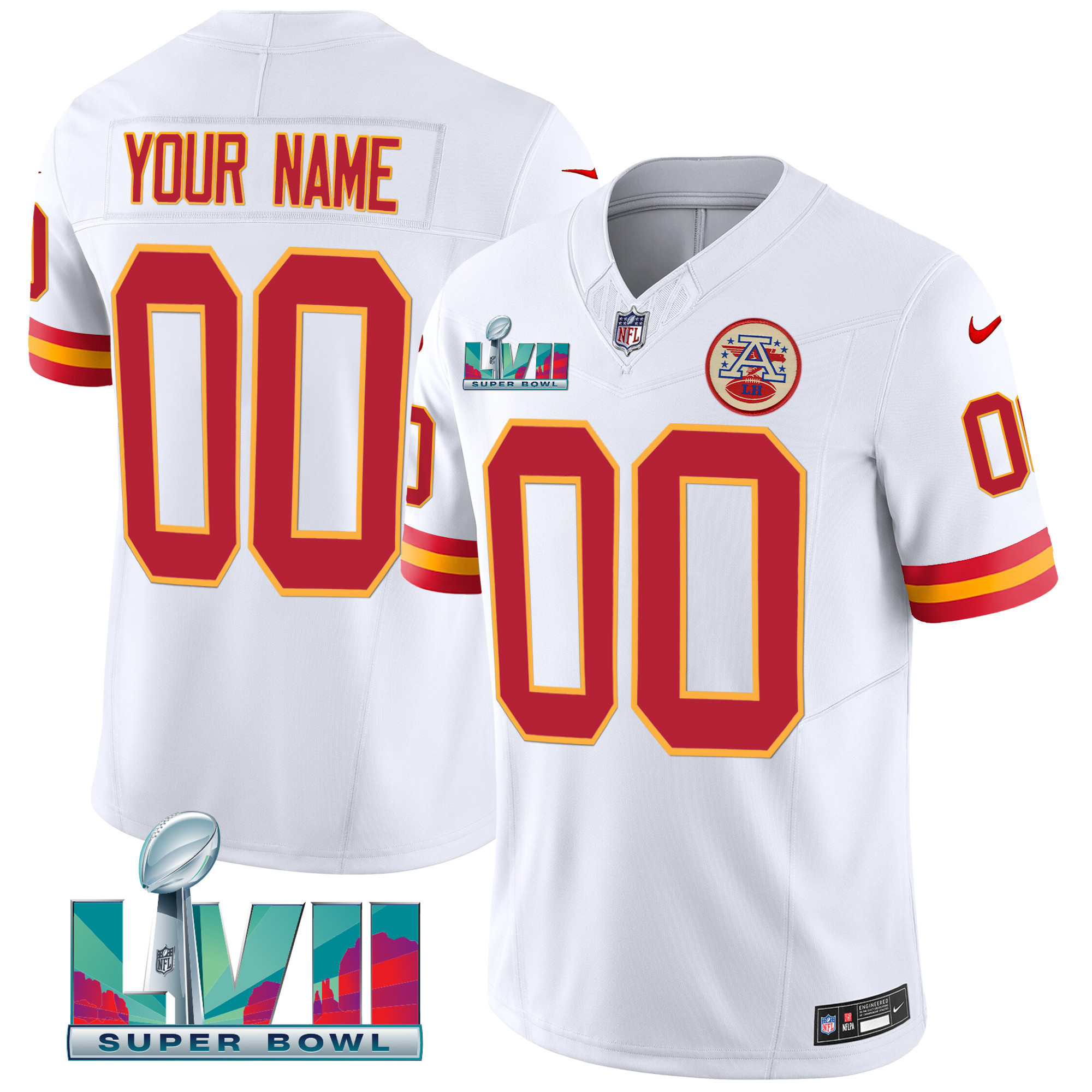 Chiefs Throwback Limited Vapor Custom Jersey - All Stitched
