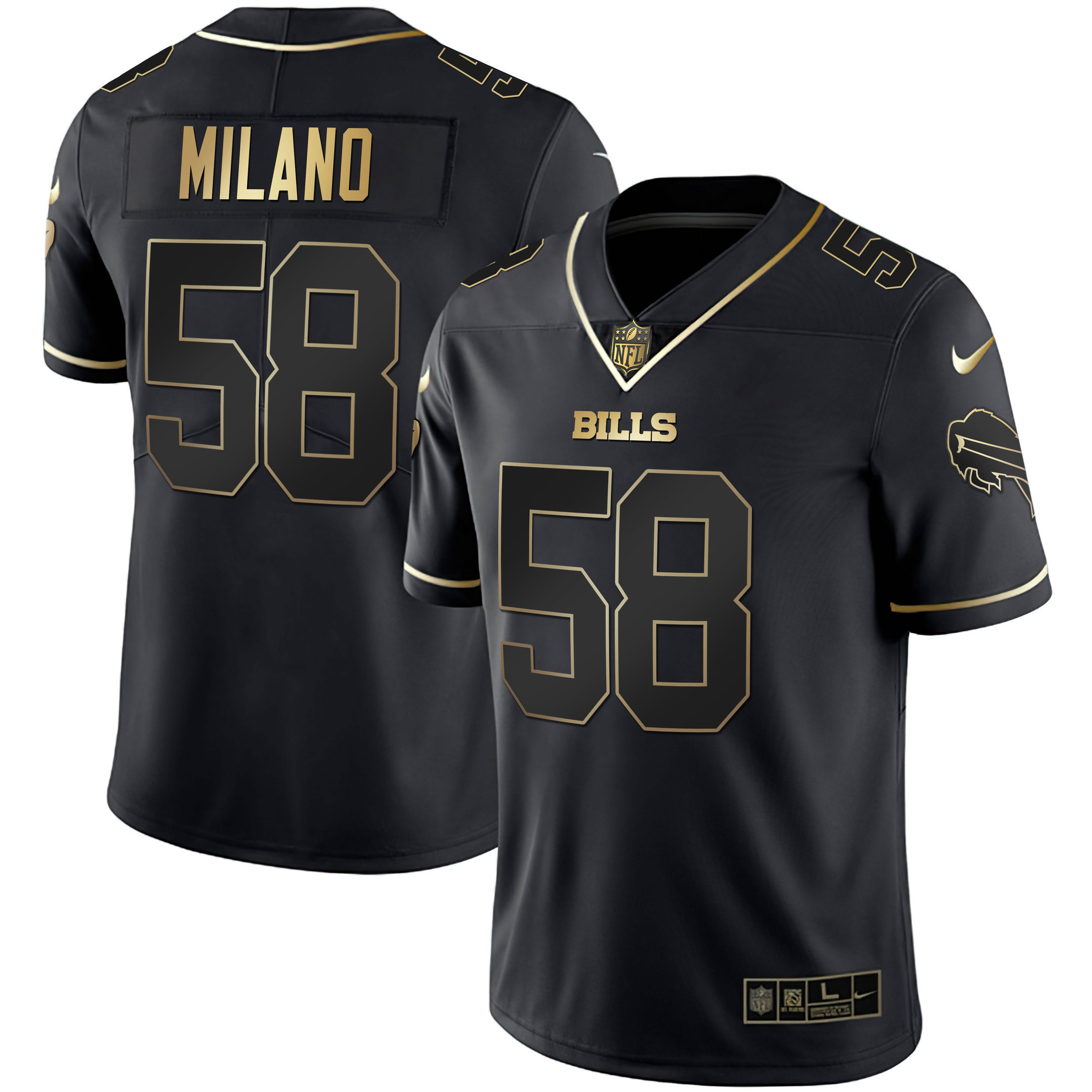 Men's Bills White Gold & Black Gold - All Stitched - Image 13