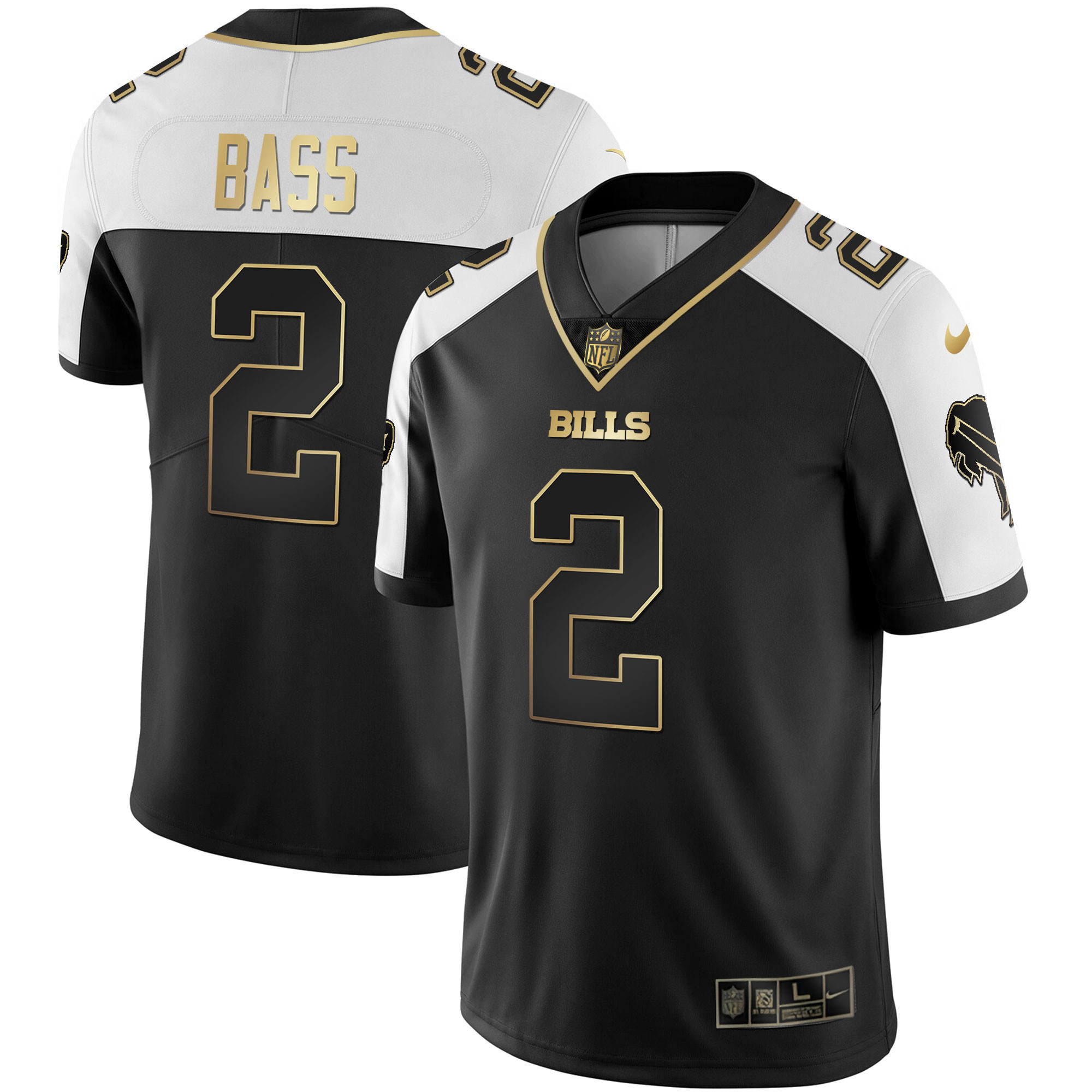 Men's Bills White Gold & Black Gold - All Stitched - Image 32